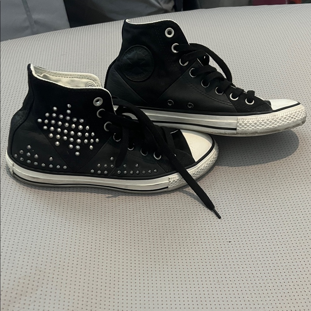 Converse studded hi top shoes